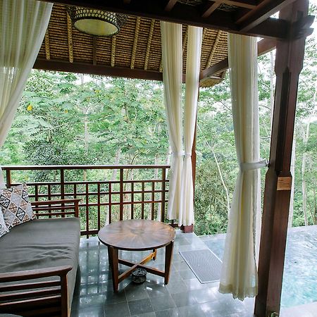 เตชาปรานา รีสอร์ต แอนด์ สปา Hotel อูบุด ภายนอก รูปภาพ A view of the pool at the resort
