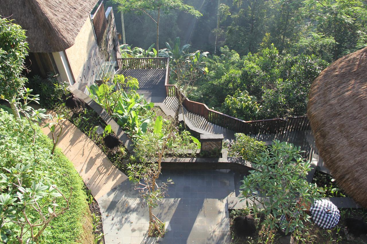 เตชาปรานา รีสอร์ต แอนด์ สปา Hotel อูบุด ภายนอก รูปภาพ The path to the viewing platform
