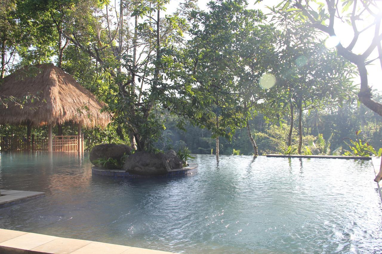เตชาปรานา รีสอร์ต แอนด์ สปา Hotel อูบุด ภายนอก รูปภาพ The resort's swimming pool